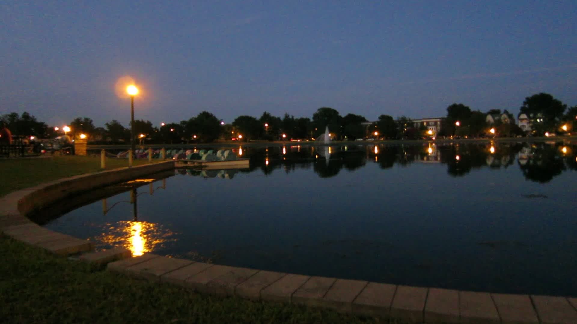 Fountain Lake, late in the evening