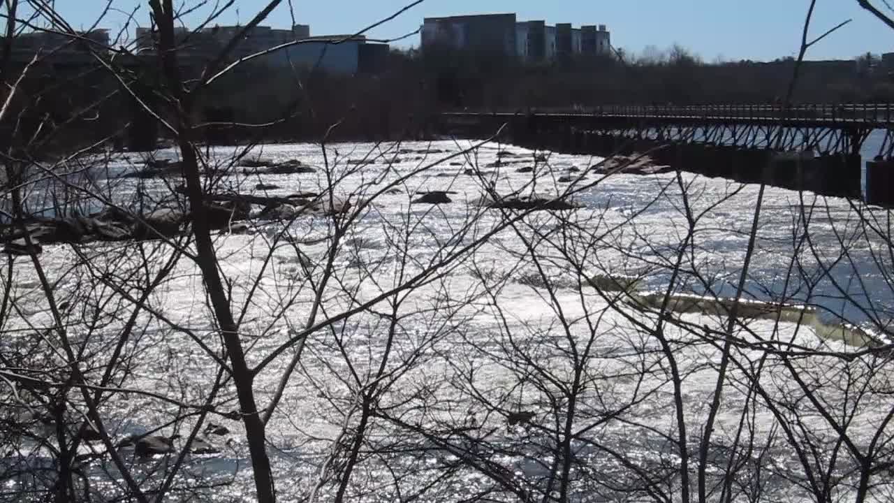 View of the TPot bridge from the north bank of the river